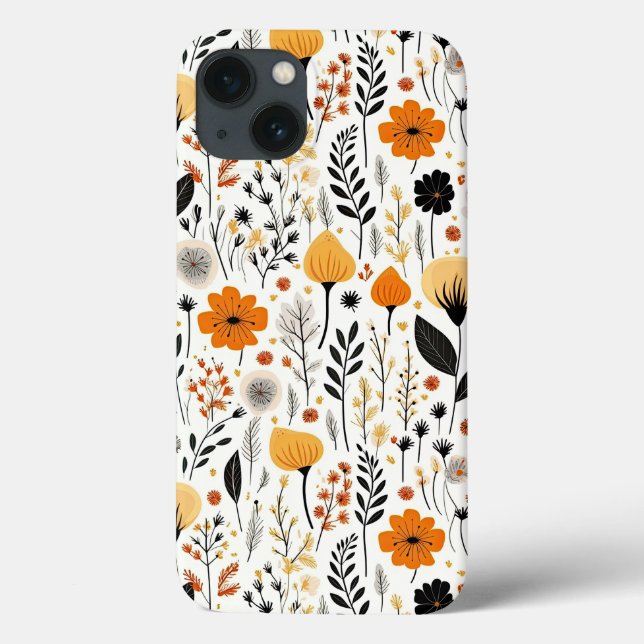 Modern Autumn Fall Boho Botanical Floral  Case-Mate iPhone Case (Back)