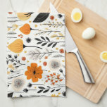 Modern Autumn Fall Boho Botanical Floral  Tea Towel<br><div class="desc">Modern Autumn Fall Botanical Floral boho Pattern</div>
