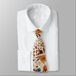 Modern Autumn Fall Botanical Floral  Tie<br><div class="desc">Modern Autumn Fall Botanical Floral boho Pattern</div>
