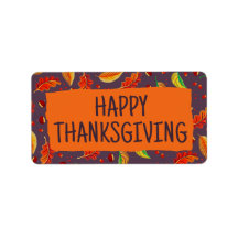 Modern Autumn Leaves Chestnuts Fall Thanksgiving