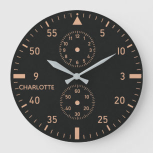  Modern Aviation Instrument  Pilot Chronograph Large Clock