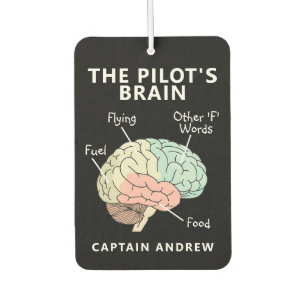 Modern Aviation Pilot Name Pilots Brain Part Car Air Freshener