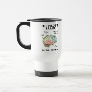 Modern Aviation Pilot Name Pilots Brain Part Travel Mug