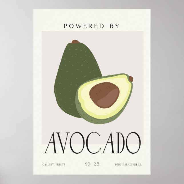 Modern Avocado Wall Art Kitchen Decor (Front)