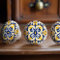 Modern Azulejo Blue Yellow Portuguese Lisbon