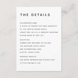 Modern B&W Editorial All Caps Enclosure Card