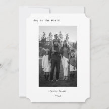 modern b+w holiday card