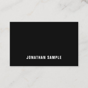 Modern B&W Plain Elegant Professional Minimalist Business Card