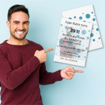 Modern & Babbling Photo Birthday Card Invitation