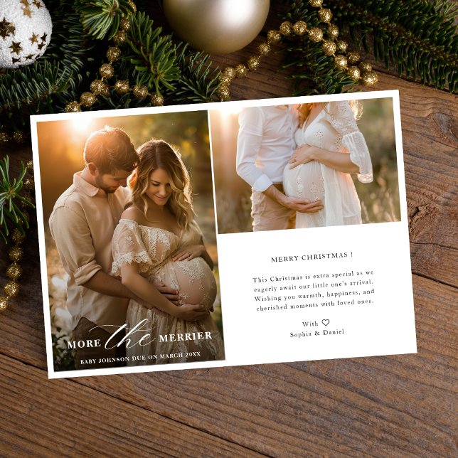 Modern Baby announcement Christmas Photo Card  (Creator Uploaded)