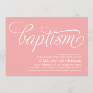 MODERN BABY BAPTISM INVITATION