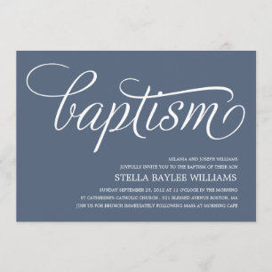 MODERN BABY   BAPTISM INVITATION