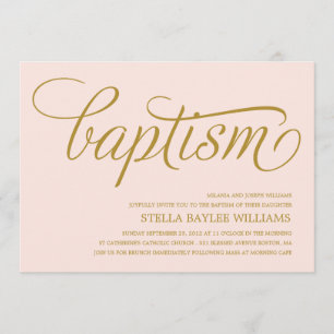 MODERN BABY   BAPTISM INVITATION