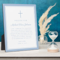 Modern Baby Blue Boy Baptism Prayer