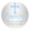 Modern Baby Blue Cross Baptism Boy Thank You
