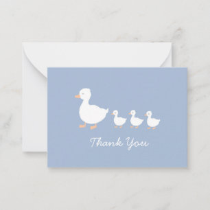 Modern Baby Duckling Thank You Flat Cards