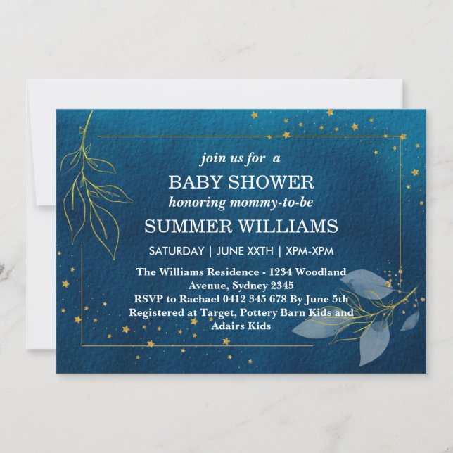 Modern Baby Invitation | hello little one (Front)