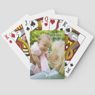 Modern Baby Photo Christmas Playing Cards