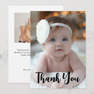 Modern Baby Photo Shower Thank You Invitation