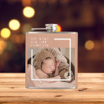 Modern Baby Photo | You Make My Life Complete Gift Hip Flask<br><div class="desc">Modern Baby Photo | You Make My Life Complete Gift</div>