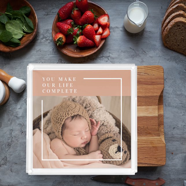 Modern Baby Photo | You Make My Life Complete Gift Poster (Creator Uploaded)