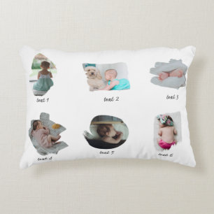 Modern Baby Photos Collage Decorative Cushion