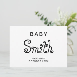 Modern Baby Pregnancy Announcement Card