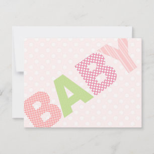 Modern Baby Shower Advice Card Bold in Pink