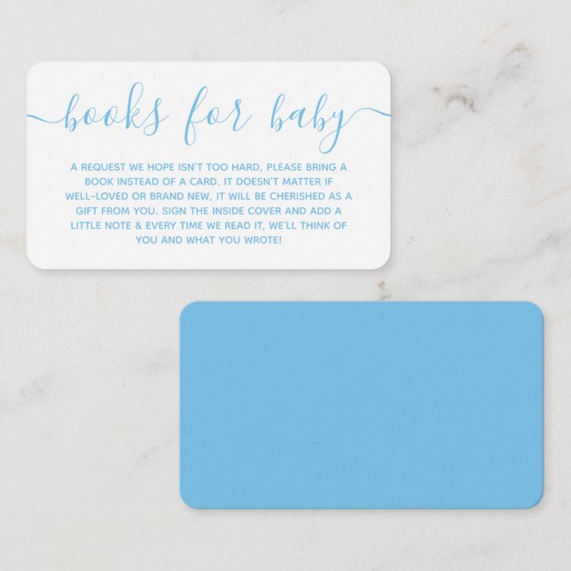 Modern Baby Shower Book Request Enclosure Card (Front/Back)