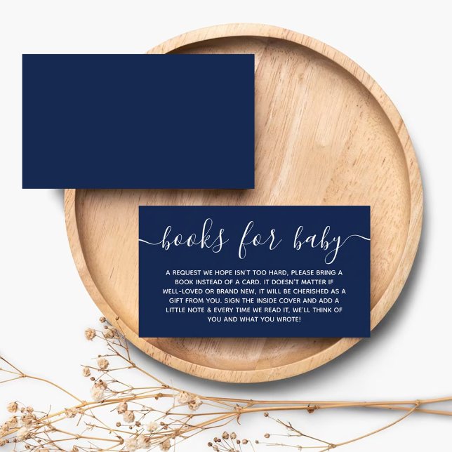 Modern Baby Shower Book Request Enclosure Card (Creator Uploaded)