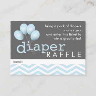 Modern Baby Shower Diaper Raffle Ticket Insert