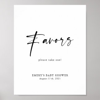 Modern Baby Shower Favours Sign