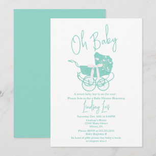 Modern Baby Shower Gender Neutral Invitation