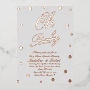 Modern Baby Shower Gold Dots  Pressed 
