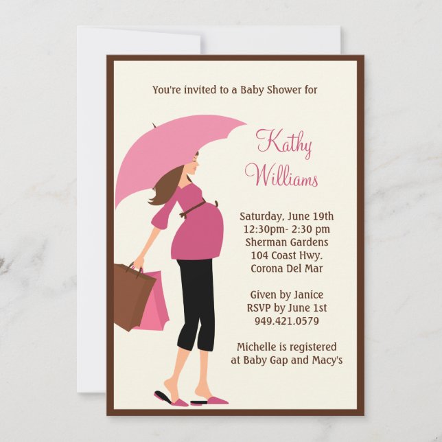 Modern Baby Shower Invitation (Front)