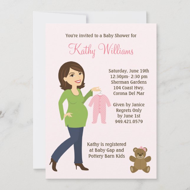 Modern Baby Shower Invitation (Front)