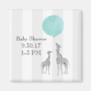 Modern Baby Shower Magnet (Boy)
