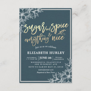 Modern Baby Shower Sugar & Spice & Everything Nice Invitation