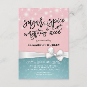 Modern Baby Shower Sugar & Spice & Everything Nice Invitation