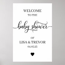Modern Baby Shower Welcome Sign Poster Minimalist