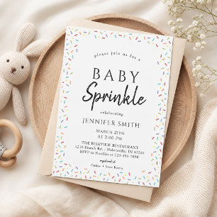 Modern Baby Sprinkle Photo Invitation
