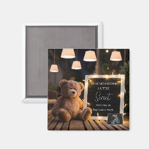 modern baby surprise Pregnancy announcement gift Magnet