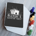 Modern Bachelor Party Grooms Name Casino | Black  Playing Cards<br><div class="desc">Modern Bachelor Party Grooms Name Casino | Black Playing Cards</div>