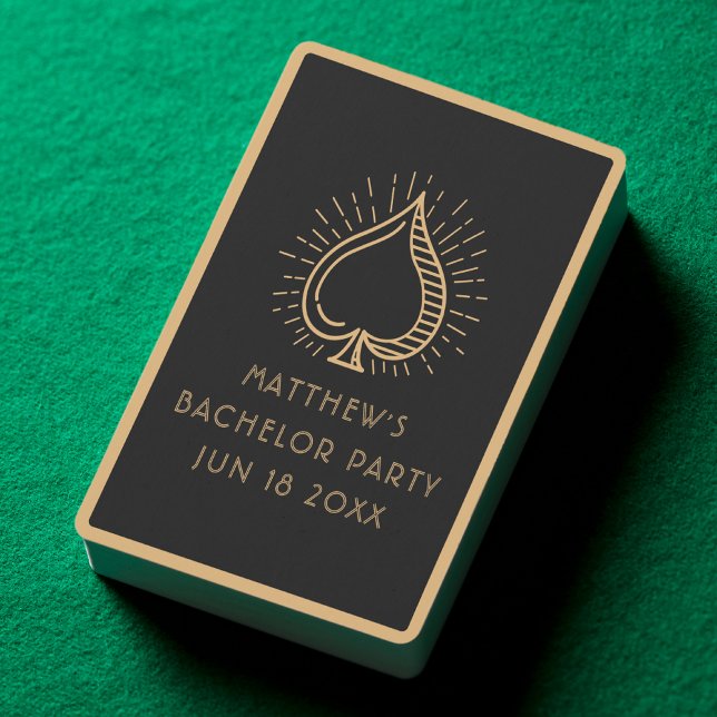 Modern Bachelor Party Groomsmen Wedding Party Gift Playing Cards (Creator Uploaded)