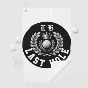 Modern Bachelor Party Last Hole LH Monogram Golf Towel