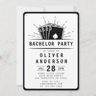 Modern Bachelor Party Poker Playing Card Casino