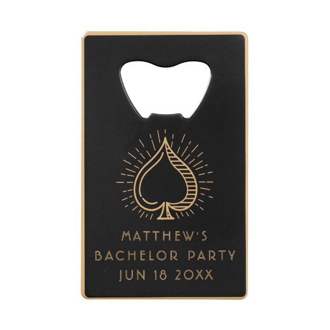 Modern Bachelor Party Weekend Ace Poker Card  (Back)