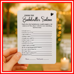 Modern Bachelorette Bridal Shower Hen Party Games Invitation
