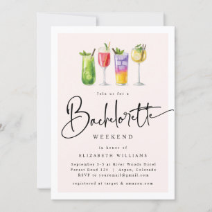 Modern Bachelorette Party Weekend Invitation