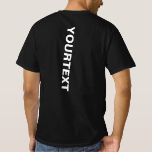 Modern Back Print Template Mens Large Text Font T-Shirt